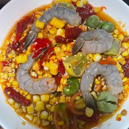 ตำข้าวโพดกุ้งสด