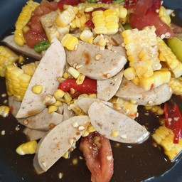 ตำไทยข้าวโพดหมูยอ