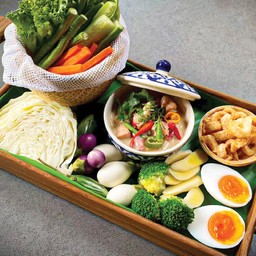 Set น้ำพริกหลนปลาแซลมอนไข่ปลาดำ