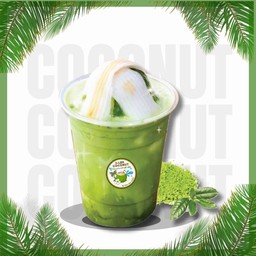 น้ำมะพร้าวปั่นนมสดมัทฉะ