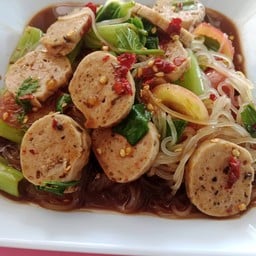 ตำเส้นเล็กหมูยอ(ปลาร้า)