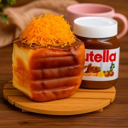 ปังปิ้งไส้ Nutella ฝอยทอง