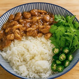 เมนูขายดี ข้าวหน้าไก่เตาถ่าน