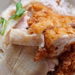 ข้าวมันไก่ต้ม+ทอด (ผสม)