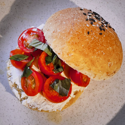 Tomato Basil Cream Cheese Bun