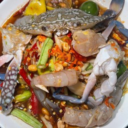 ตำโคราชปูม้ากุ้งสด