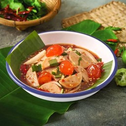 ยำหมูยอโบราณไข่แดงเค็ม