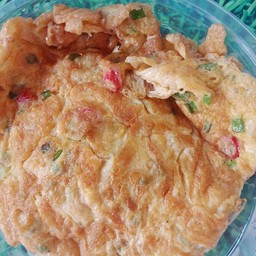 ไข่เจียว ต้นหอม+พริก+เห็ดเข็ม