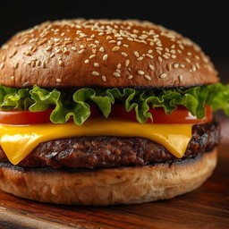 ชีสเบอร์เกอร์เนื้อ (ไทย-แองกัส)