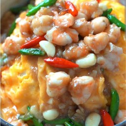 ข้าวคั่วกุ้งพริกขี้หนูกุ้งไซค์ใหญ่