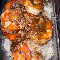 ข้าวกุ้งกระเทียม