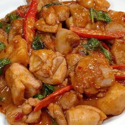 S9 ผัดพริกเผานมสด (กับข้าว)