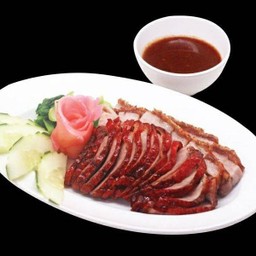 เป็ดย่าง+หมูกรอบ(Roast duck + crispy pork)