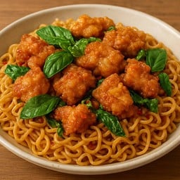 ข้าวไก่ทอดกรอบ ข้างกำแพง