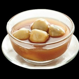บัวลอยงาดำในน้ำขิง(Black sesame dumplings in ginger syrup)
