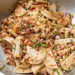 ลาบวุ้นเส้นหมูสับ+หมูยอ