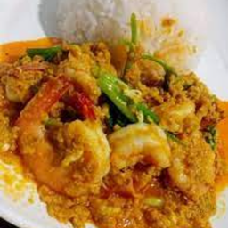 ไข่ข้นผัดผงกะหรี่ทะเล