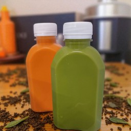 ชาเขียวชาไทย แพคคู่พร้อมดื่ม 180ml.