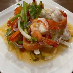 ยำเส้นแก้วกุ้งสุก