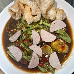 ตำถั่วหมูยอแคปหมู