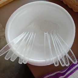 ถ้วยโฟม+ช้อน+ส้อม