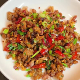 กับข้าวไก่สับ กรอบคั่วพริกเกลือ