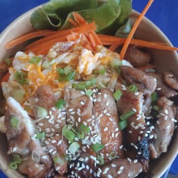 ข้าวไข่ขยี้+ไก่เทอริยากิ