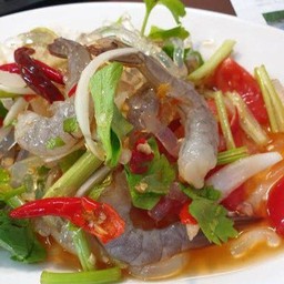 ยำเส้นแก้วกุ้งสด