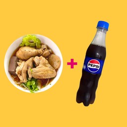 [ราคาพิเศษ] ก๋วยเตี๋ยวไก่ตุ๋นพิเศษรวมทุกอย่าง + เครื่องดื่ม