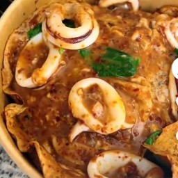 ไข่ข้นห่อหมกปลาหมึก