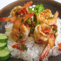 ข้าวคั่วพริกเกลือกุ้ง