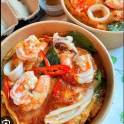 ไข่ข้นห่อหมกกุ้ง