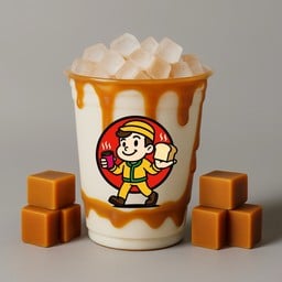 นมสด คาราเมล-เย็น