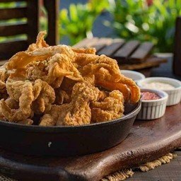 หนังไก่กรอบเขย่าผง