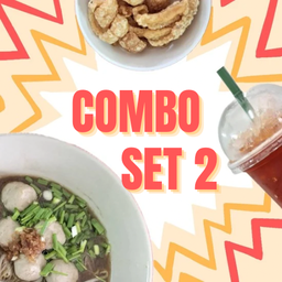 Combo Set 2 ก๋วยตี๋ยว (เนื้อ)  + น้ำดื่ม + เครื่องเคียง