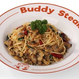 สปาเกตตี้หอยลายผัดพริกแห้ง