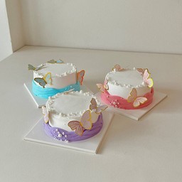 เค้กนมสด Pastel butterfly