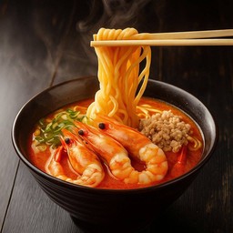 ราเมนต้มยำกุ้ง+หมูสับ