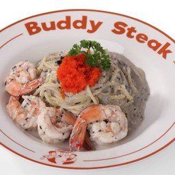 สปาเกตตี้ครีมเห็ดทรัฟเฟิลกุ้ง