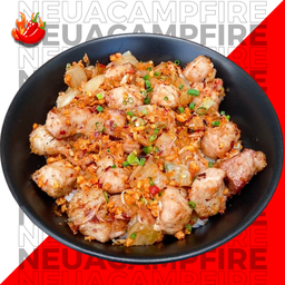 🐷ข้าวหน้าหมูพริกเกลือกระเทียมกรอบ 🌶️🧄