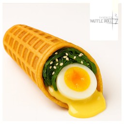 แซนวิชวาฟเฟิลโรลไส้ยำสาหร่ายงาขาวคั่ว