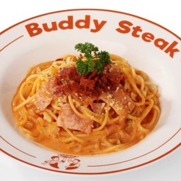 สปาเกตตี้สไปซี่คาโบนาร่าเบคอน