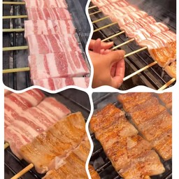 ปิ้งย่างหมูสามชั้นชิ้นเบิ้มๆ หม่าล่าชาลิ้น