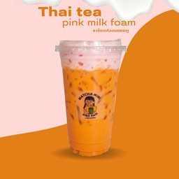 ชาไทย โฟมนมสตอเบอร์รี่
