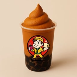 Black Jelly Thai Tea slushy