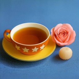 ชาลิ้นจี่กุหลาบ - ร้อน