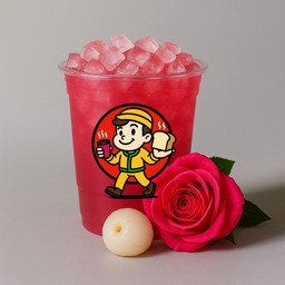 ชาลิ้นจี่ กุหลาบ-เย็น