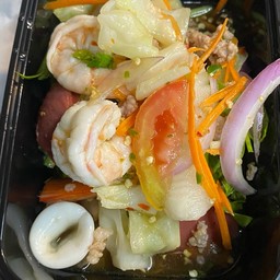 ยำกุ้ง+หมูยอ