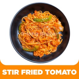 สปาเก็ตตี้ ผัดซอสมะเขือเทศ