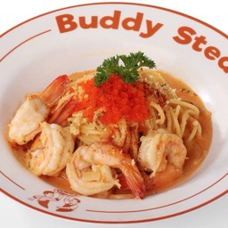 สปาเกตตี้สไปซี่คาโบนาร่ากุ้ง